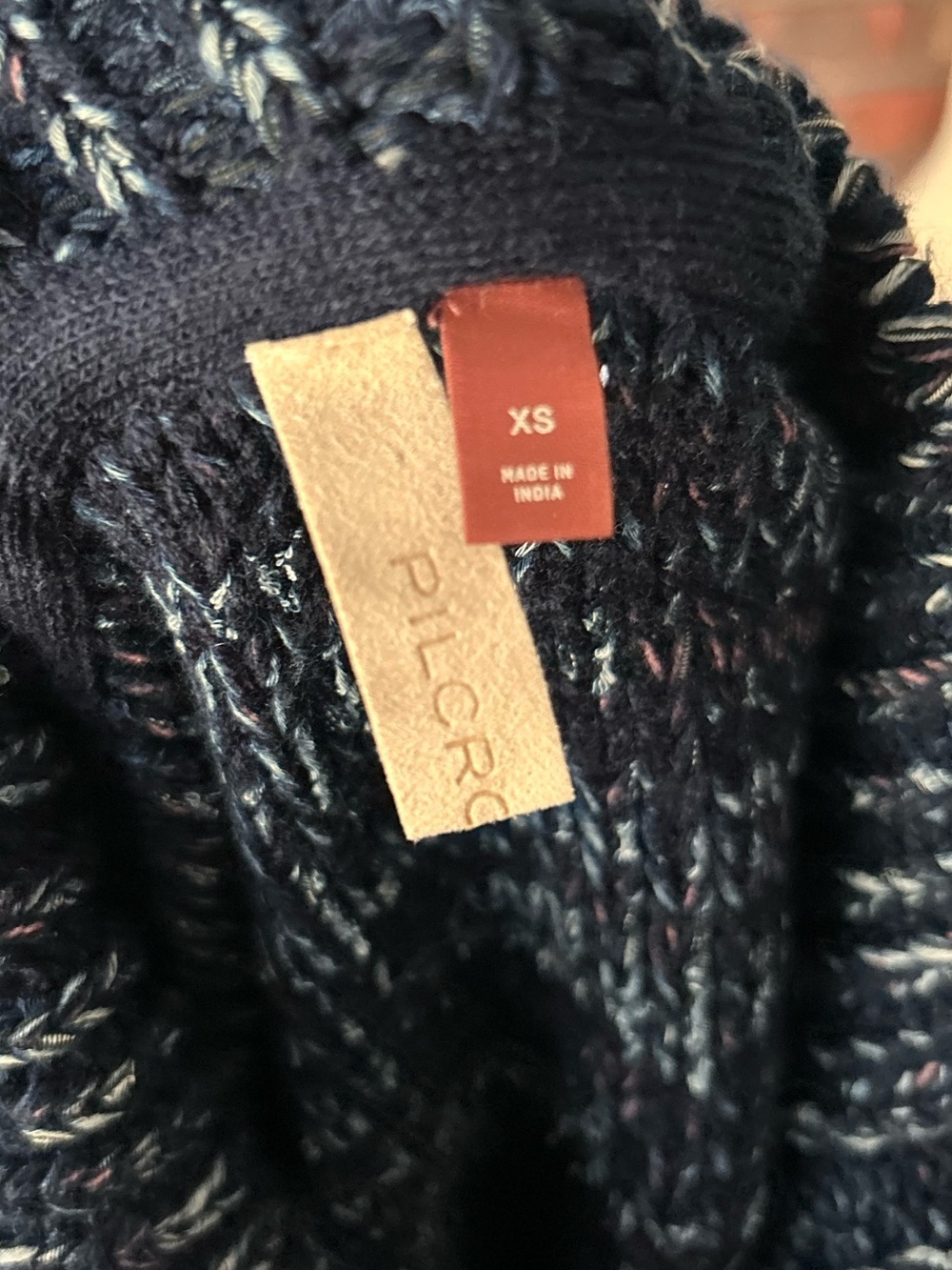 Anthropologie Pilcro Mega Henley Sweater in Navy Blue Sz XS - Picture 9 of 9